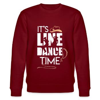 line dancing - Stanley/Stella CHANGER Unisex Organic Sweatshirt - burgundy - Front - Nik (191cm) & Marisol (170cm)