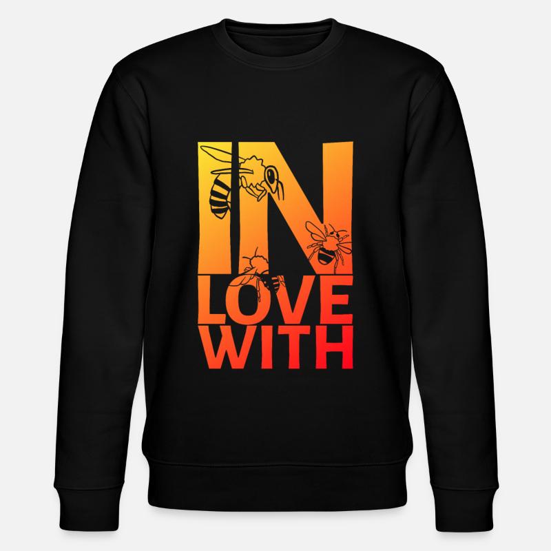 In Love With Bienen - Stanley/Stella Unisex Bio-Sweatshirt CHANGER  - Schwarz