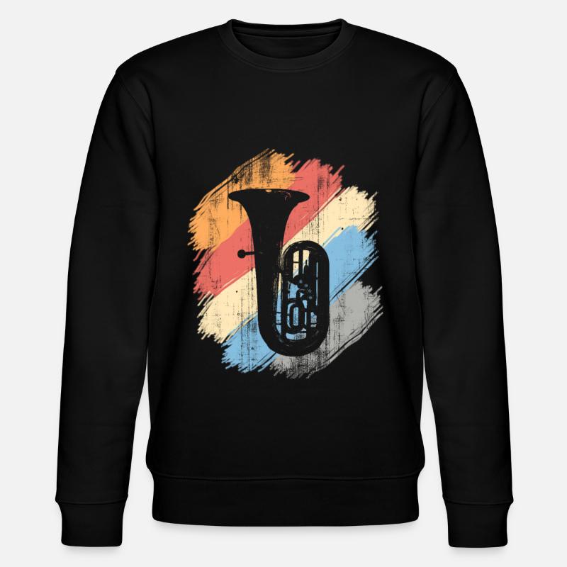 Tuba in retro colours - Stanley/Stella CHANGER Unisex Organic Sweatshirt - black