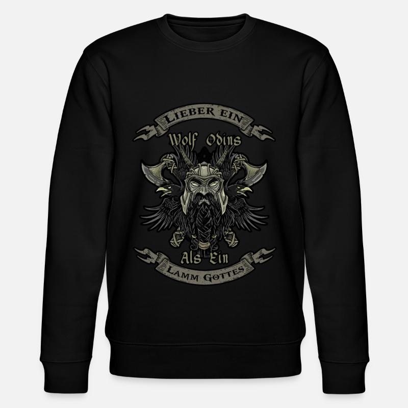 odins wolf wikinger keltisch walhalla - Stanley/Stella Unisex Bio-Sweatshirt CHANGER  - Schwarz