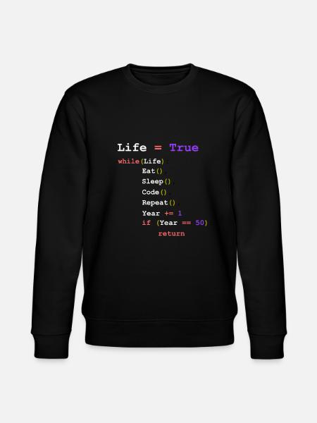 Eat Sleep Code Repeat - Programmierer - Stanley/Stella Unisex Bio-Sweatshirt CHANGER - Schwarz