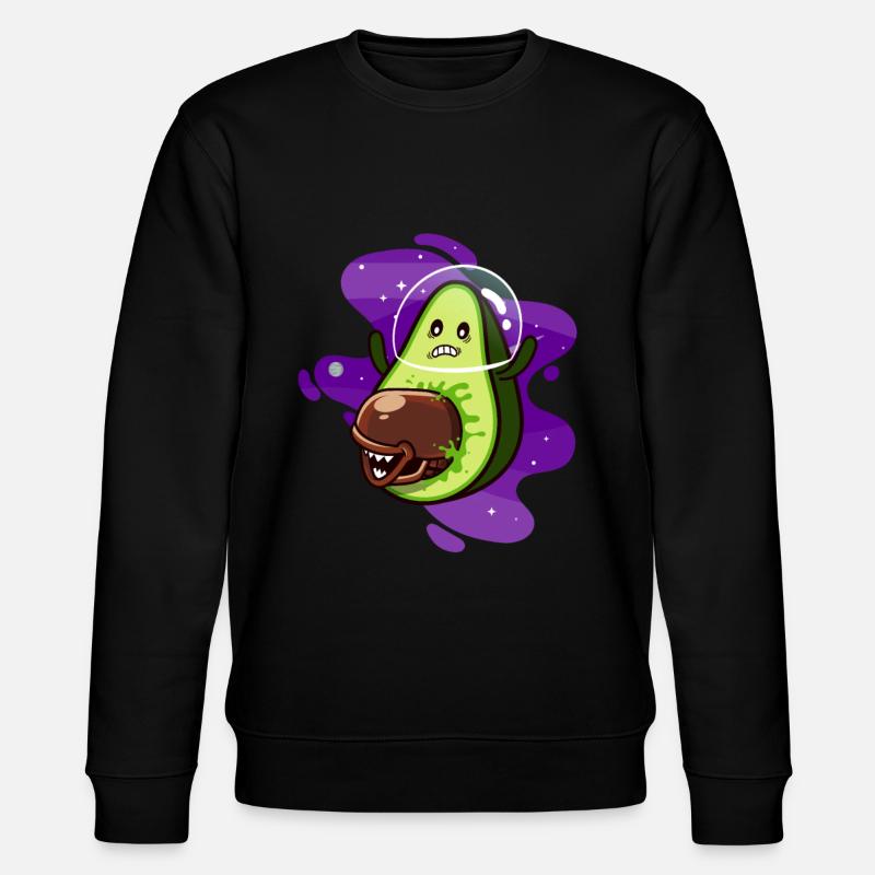 ALIEN AVOCADO astronaut - Stanley/Stella CHANGER Unisex Organic Sweatshirt - black