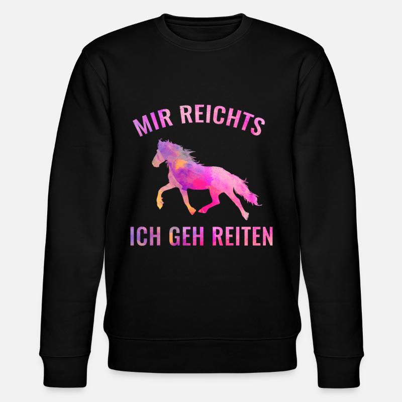 Pferd - Stanley/Stella Unisex Bio-Sweatshirt CHANGER  - Schwarz
