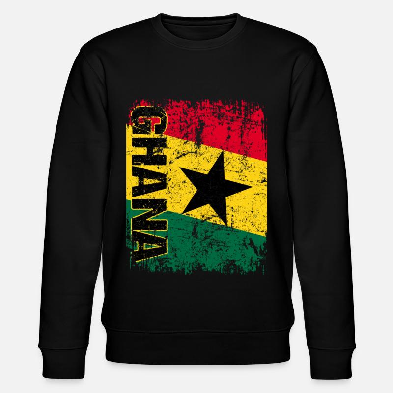 Ghana - Stanley/Stella Unisex Bio-Sweatshirt CHANGER  - Schwarz
