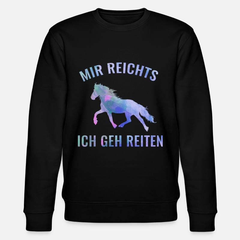 Pferd - Stanley/Stella Unisex Bio-Sweatshirt CHANGER  - Schwarz