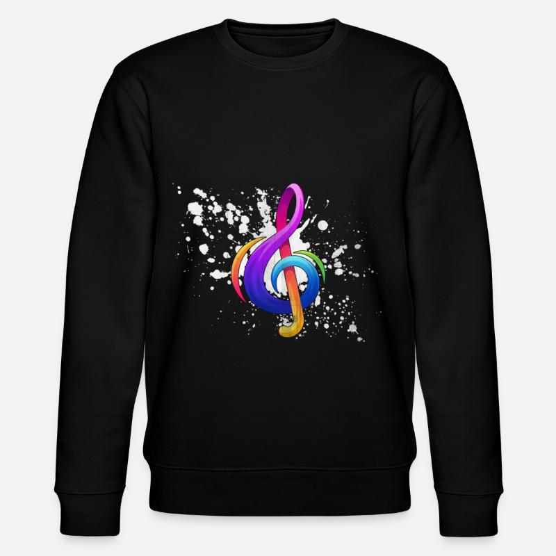 musikalische Note - Stanley/Stella Unisex Bio-Sweatshirt CHANGER  - Schwarz