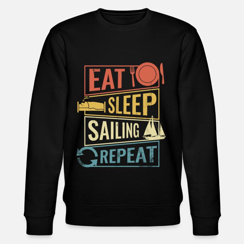 Segelspruch Geschenk - Stanley/Stella Unisex Bio-Sweatshirt CHANGER  - Schwarz