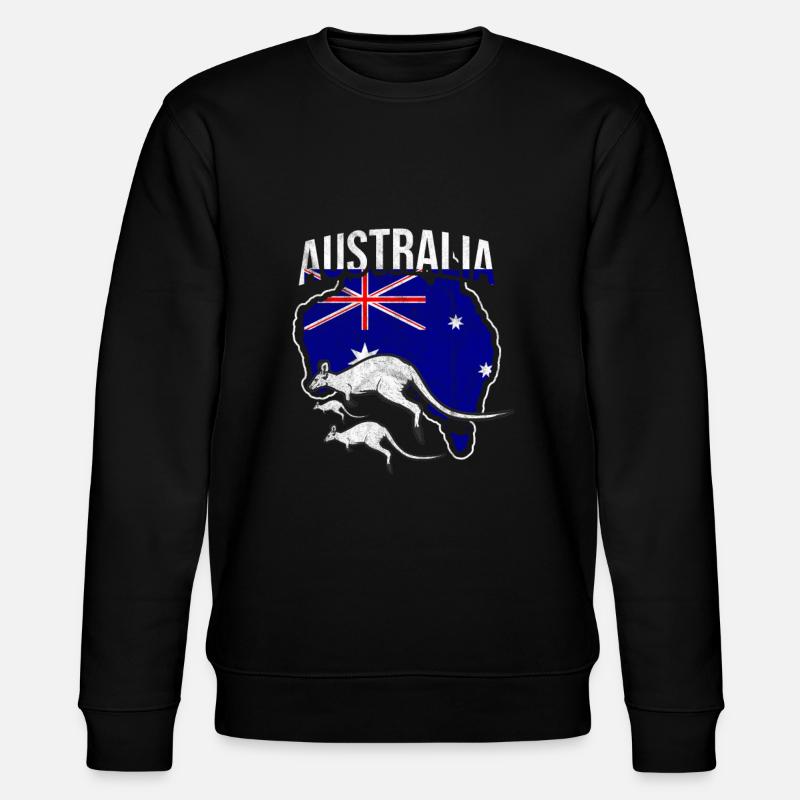 Australia kangaroo - Stanley/Stella CHANGER Unisex Organic Sweatshirt - black