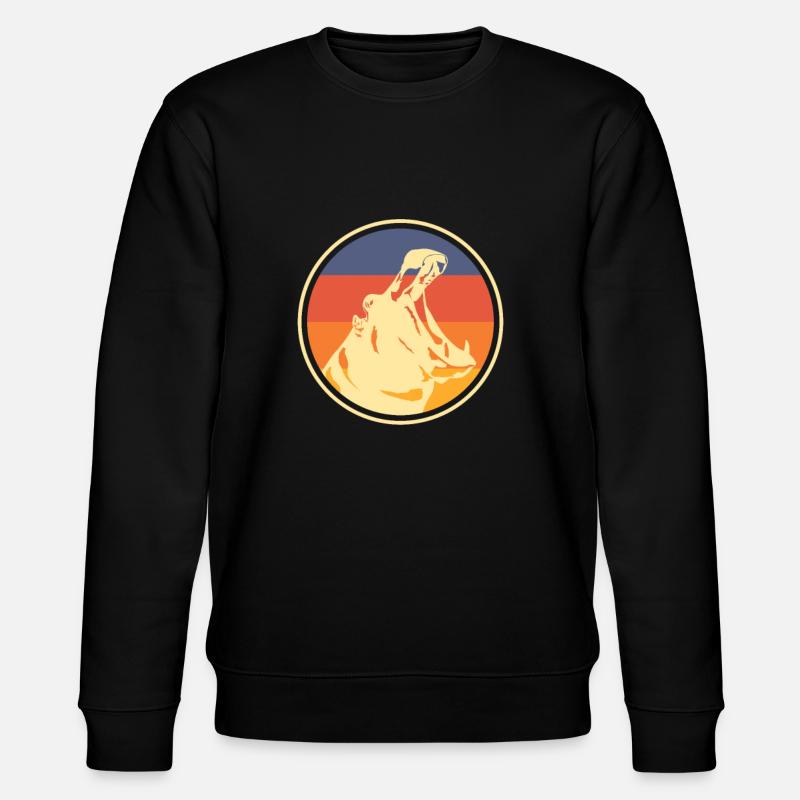 hippo - Stanley/Stella CHANGER Unisex Organic Sweatshirt - black