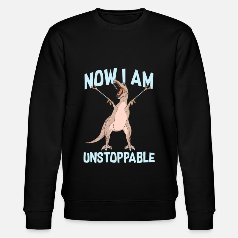Dinosaurs unstoppable - Stanley/Stella Unisex Bio-Sweatshirt CHANGER  - Schwarz