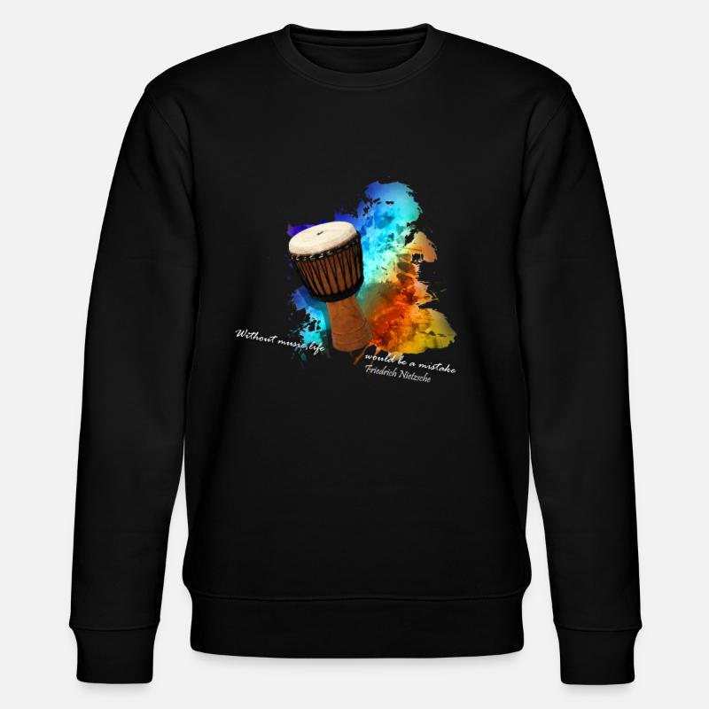 djembe - Stanley/Stella CHANGER Unisex Organic Sweatshirt - black