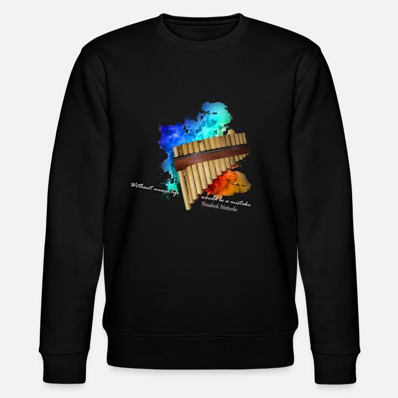 flûte de pan - Sweat bio CHANGER Stanley/Stella Unisexe - noir