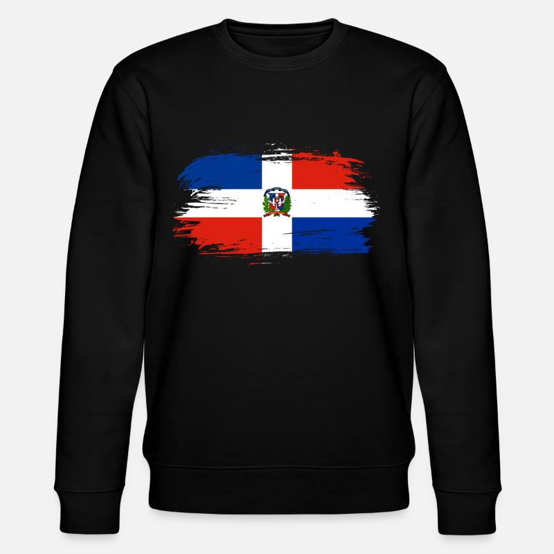 Drapeau drapeau République dominicaine - Sweat bio CHANGER Stanley/Stella Unisexe - noir
