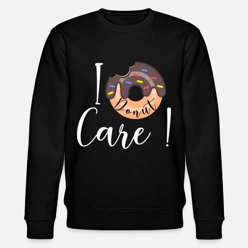 I Donut care - Stanley/Stella Unisex Bio-Sweatshirt CHANGER - Schwarz