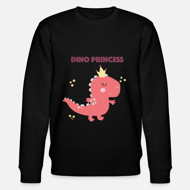 Dino princess - Stanley/Stella Unisex Bio-Sweatshirt CHANGER  - Schwarz