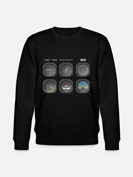 Pilot Cockpit Airplane Flying - Stanley/Stella CHANGER Unisex Organic Sweatshirt - black