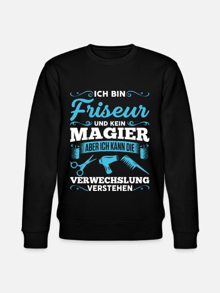 lustiges Friseur - Stanley/Stella Unisex Bio-Sweatshirt CHANGER - Schwarz