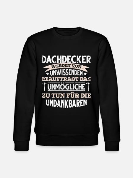 lustiges Dachdecker - Stanley/Stella Unisex Bio-Sweatshirt CHANGER - Schwarz