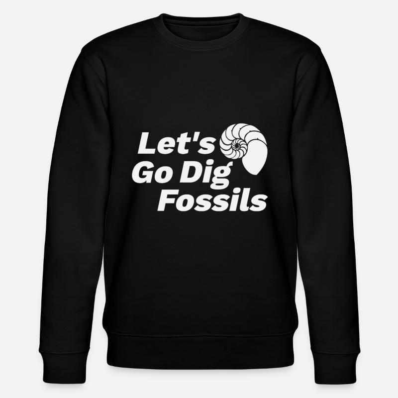 Fossilien Versteinerung Ammonit Spruch - Stanley/Stella Unisex Bio-Sweatshirt CHANGER - Schwarz