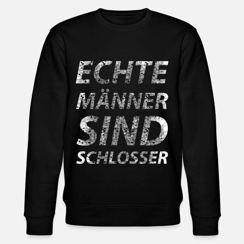 Echte Maenner sind Schlosser - Stanley/Stella Unisex Bio-Sweatshirt CHANGER  - Schwarz