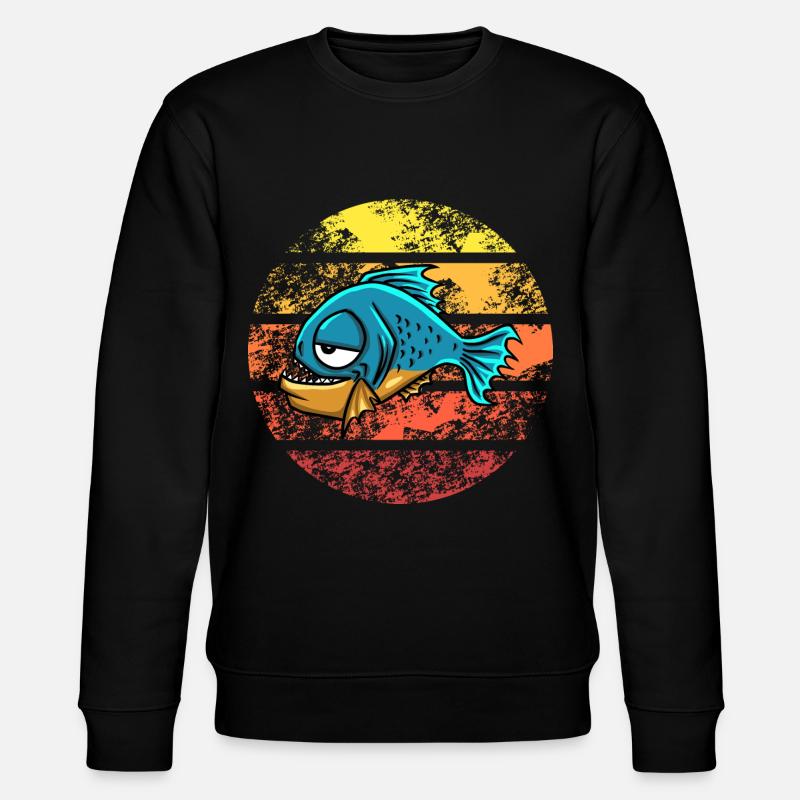 Piranha Geschenk - Stanley/Stella Unisex Bio-Sweatshirt CHANGER - Schwarz
