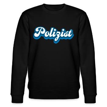 Polizist Polizei Beruf Geschenk - Stanley/Stella Unisex Bio-Sweatshirt CHANGER  - Schwarz - Vorne - Nik (191cm) & Marisol (170cm)
