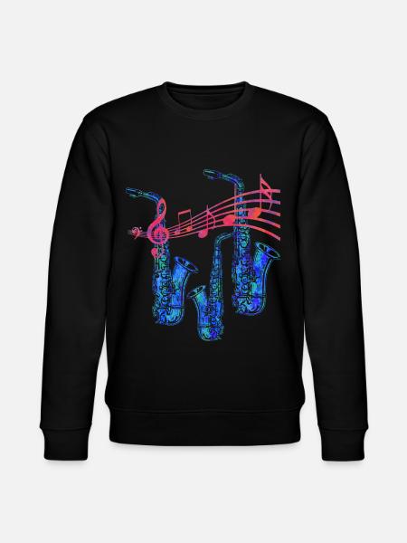 Saxofon - Stanley/Stella Unisex Bio-Sweatshirt CHANGER - Schwarz