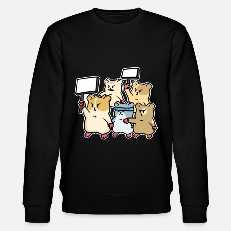 Hamster Protest Uprising Demonstration Demo - Stanley/Stella CHANGER Unisex Organic Sweatshirt - black