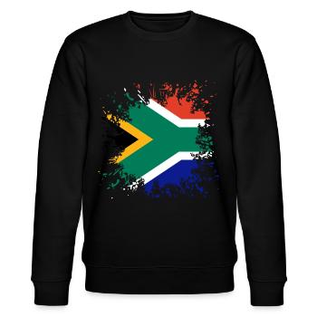 Afrique du Sud drapeau éclaboussures de couleur - Sweat bio CHANGER Stanley/Stella Unisexe - noir - Devant - Nik (191cm) & Marisol (170cm)