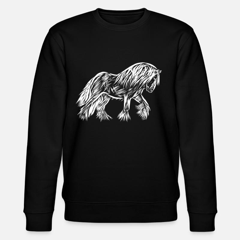Pferd - Stanley/Stella Unisex Bio-Sweatshirt CHANGER  - Schwarz