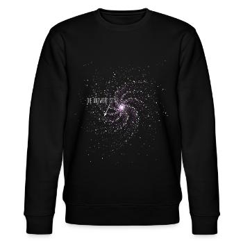 Die Antwort ist 42 - Stanley/Stella Unisex Bio-Sweatshirt CHANGER  - Schwarz - Vorne - Nik (191cm) & Marisol (170cm)