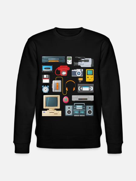 Retro 90s Appliances - Stanley/Stella CHANGER Unisex Organic Sweatshirt - black