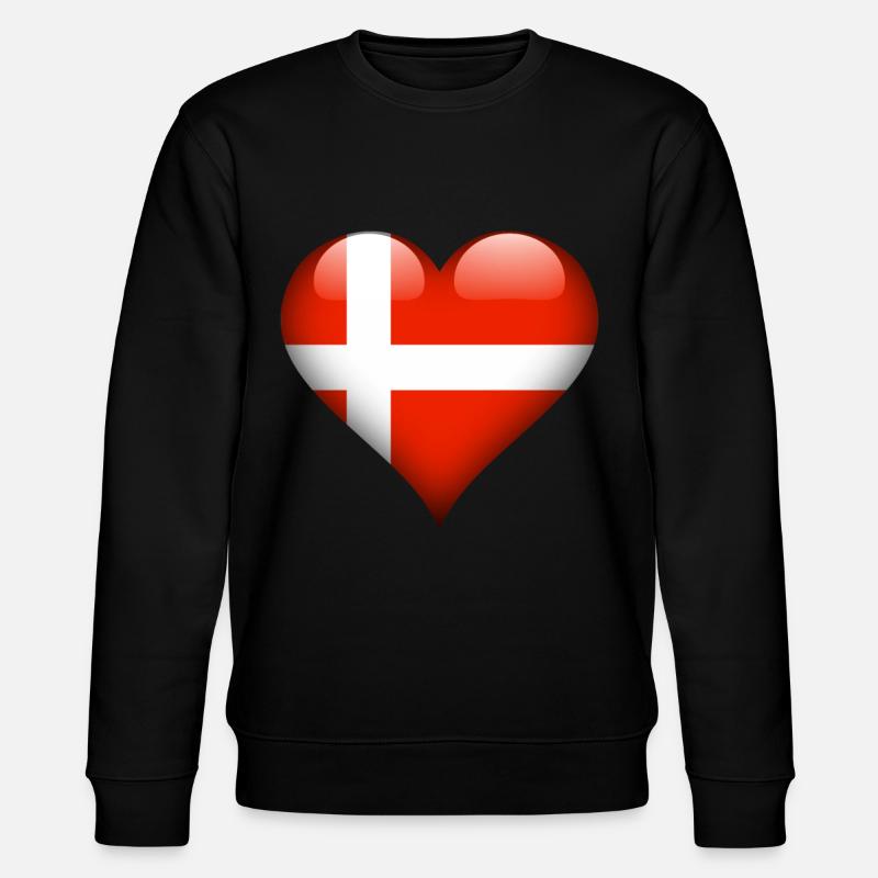 danish Heart Denmark - Stanley/Stella CHANGER Unisex Organic Sweatshirt - black