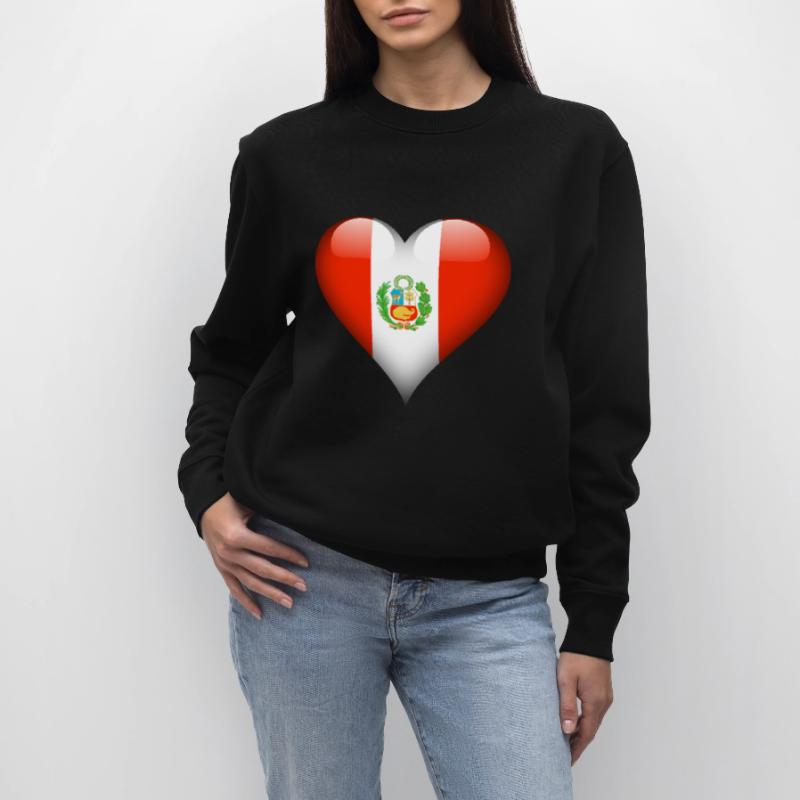 Drapeau péruvien coeur Pérou Sweat bio CHANGER Stanley/Stella Unisexe