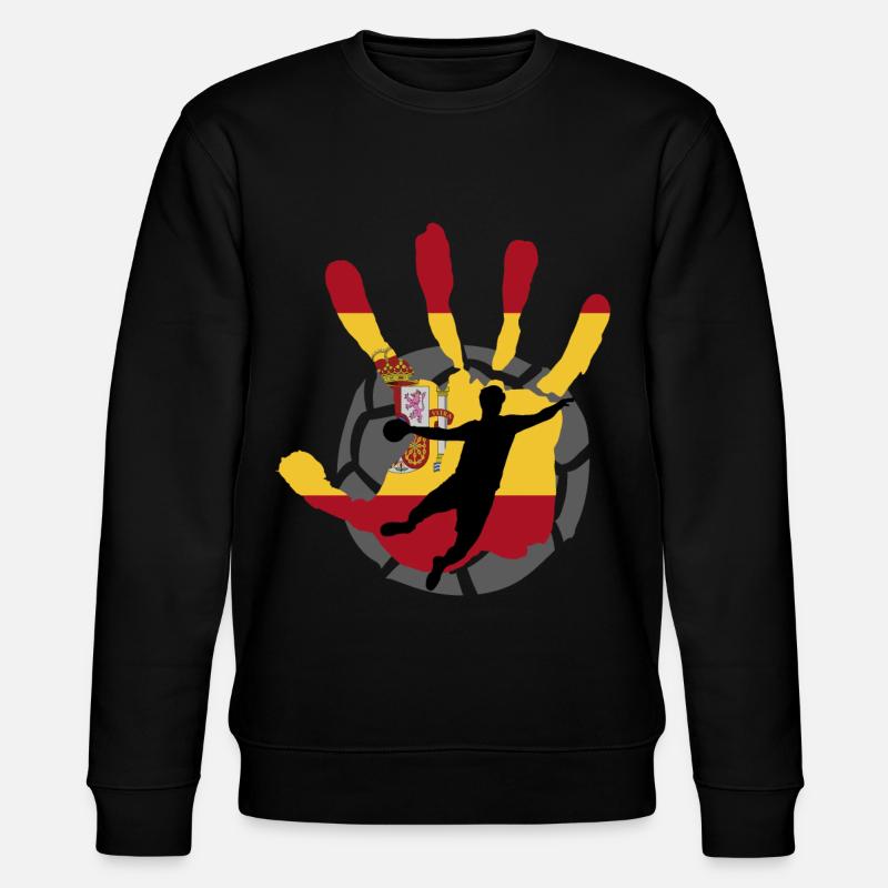 Spanien Handballer Handball Geschenk - Stanley/Stella Unisex Bio-Sweatshirt CHANGER  - Schwarz