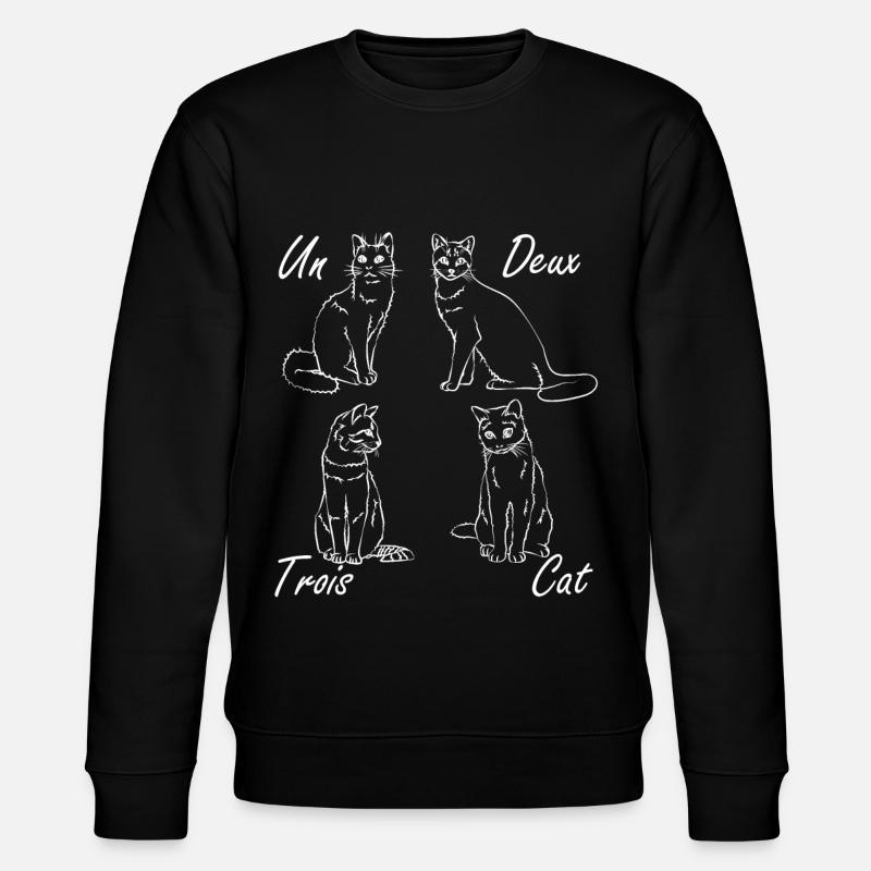 Un Deux Trois Cat - Français - Sweat bio CHANGER Stanley/Stella Unisexe - noir