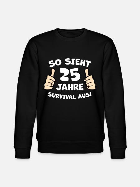 25 Jahre Silberhochzeit - Stanley/Stella Unisex Bio-Sweatshirt CHANGER - Schwarz