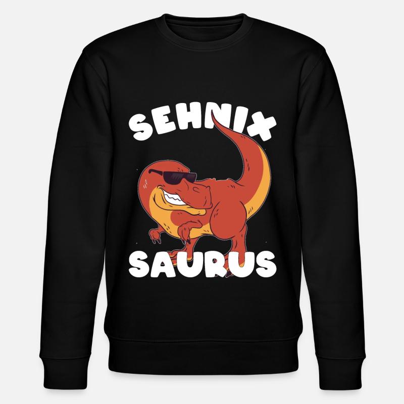 Dinosaurier Spruch Dino Witz Geschenk - Stanley/Stella Unisex Bio-Sweatshirt CHANGER  - Schwarz