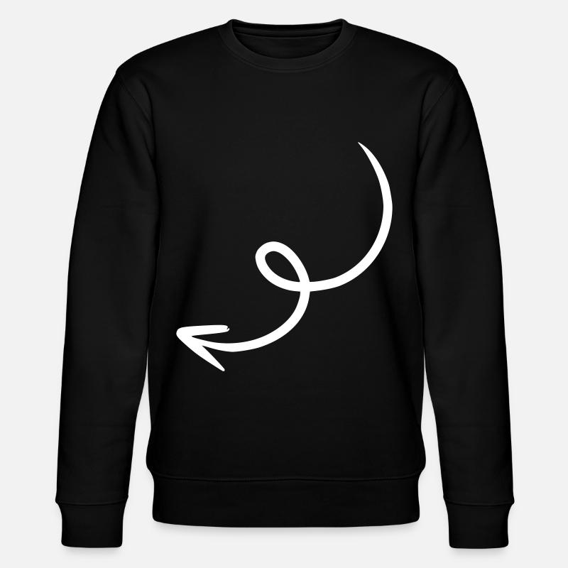 Flèche dessin esquisse blanc - Sweat bio CHANGER Stanley/Stella Unisexe - noir