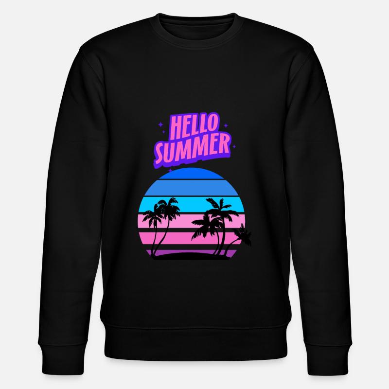 Hallo Sommer - Stanley/Stella Unisex Bio-Sweatshirt CHANGER  - Schwarz