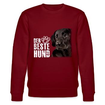 Der Beste Hund - Labrador Braun - Stanley/Stella Unisex Bio-Sweatshirt CHANGER  - Burgunderrot - Vorne - Nik (191cm) & Marisol (170cm)