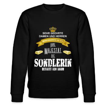 Majesty Sondlerin - Sondeln - Probegänger - Gold - Stanley/Stella CHANGER Unisex Organic Sweatshirt - black - Front - Nik (191cm) & Marisol (170cm)