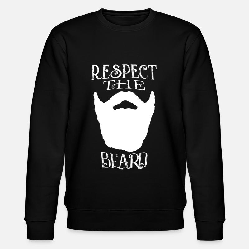 Beard - Respect The Beard - Stanley/Stella CHANGER Unisex Organic Sweatshirt - black