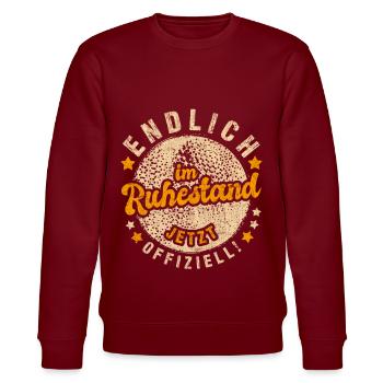 T-shirt dictons de la retraite des hommes retraités - Sweat bio CHANGER Stanley/Stella Unisexe - bordeaux - Devant - Nik (191cm) & Marisol (170cm)