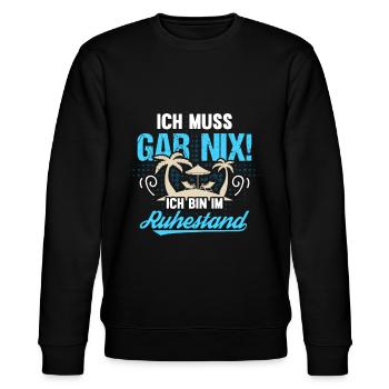 T-shirt dictons de la retraite des hommes retraités - Sweat bio CHANGER Stanley/Stella Unisexe - noir - Devant - Nik (191cm) & Marisol (170cm)