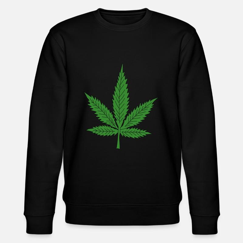 Feuille de chanvre - Sweat bio CHANGER Stanley/Stella Unisexe - noir