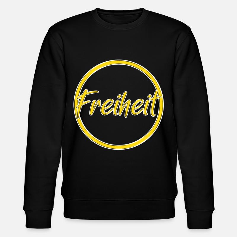 Freiheit - Stanley/Stella Unisex Bio-Sweatshirt CHANGER  - Schwarz