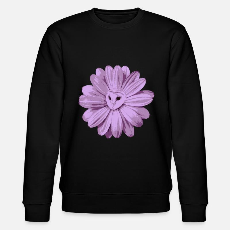 hiboux fleur - Sweat bio CHANGER Stanley/Stella Unisexe - noir