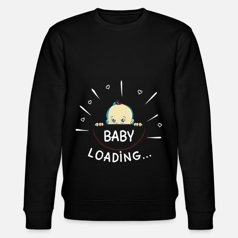 Baby Loading - Nachwuchs unterwegs - Geburt - Stanley/Stella Unisex Bio-Sweatshirt CHANGER  - Schwarz
