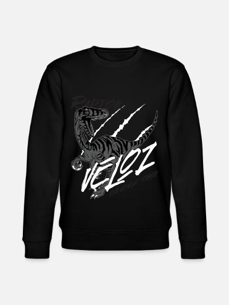 Veloz Raptor dinosaur - Stanley/Stella CHANGER Unisex Organic Sweatshirt - black
